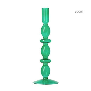 European Glass Candle Holder