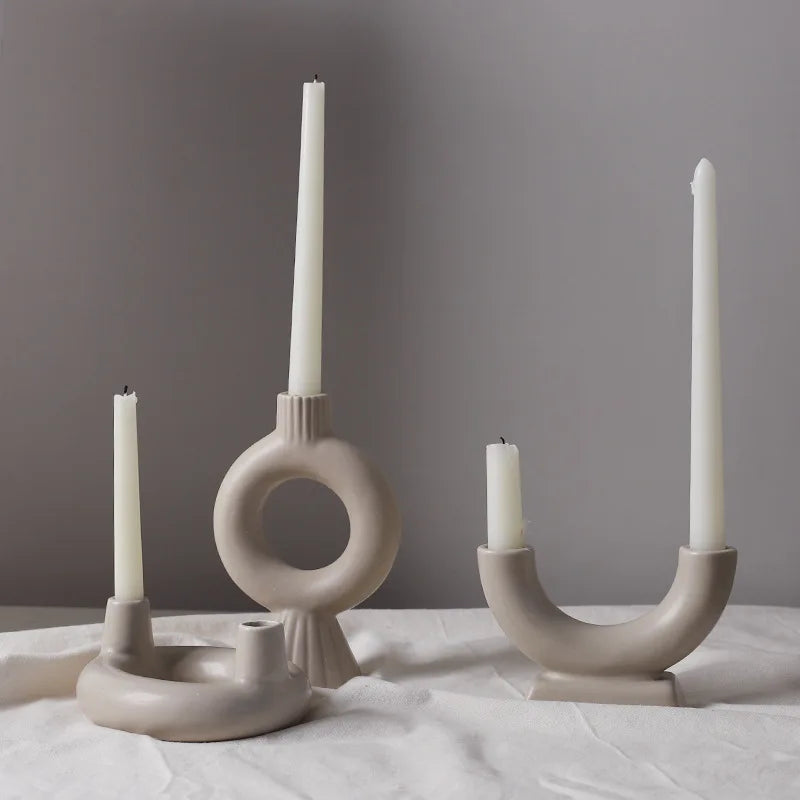 Light Academia Arc & Orbit Candle Holders