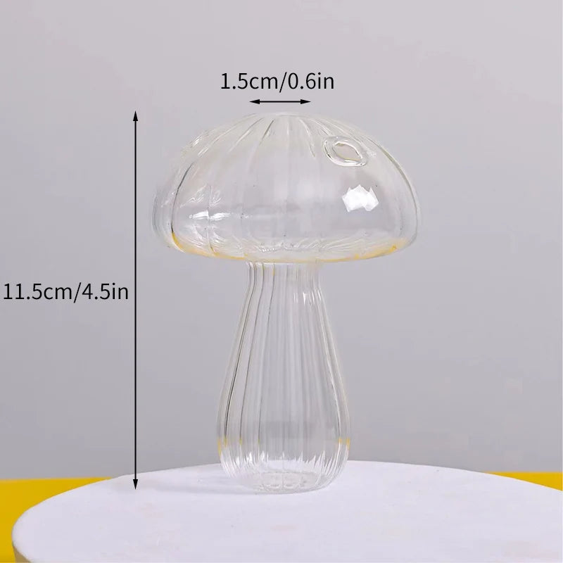 Whimsical Mushroom Glass Vases