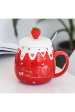 Strawberry Lid Breakfast Mug