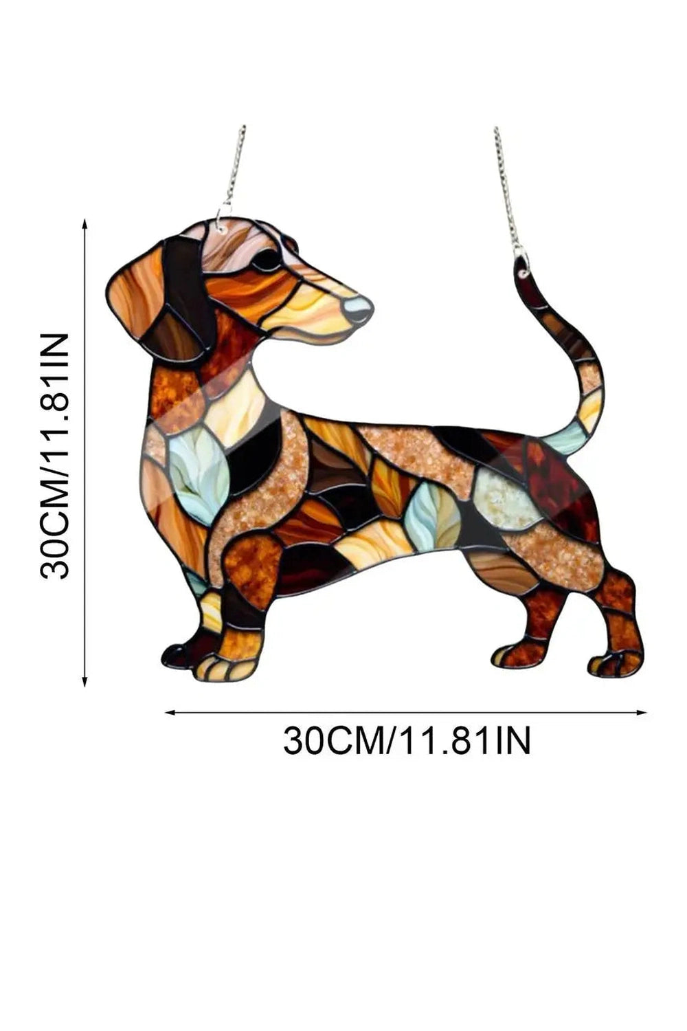 Stained Glass Dachshund Suncatcher