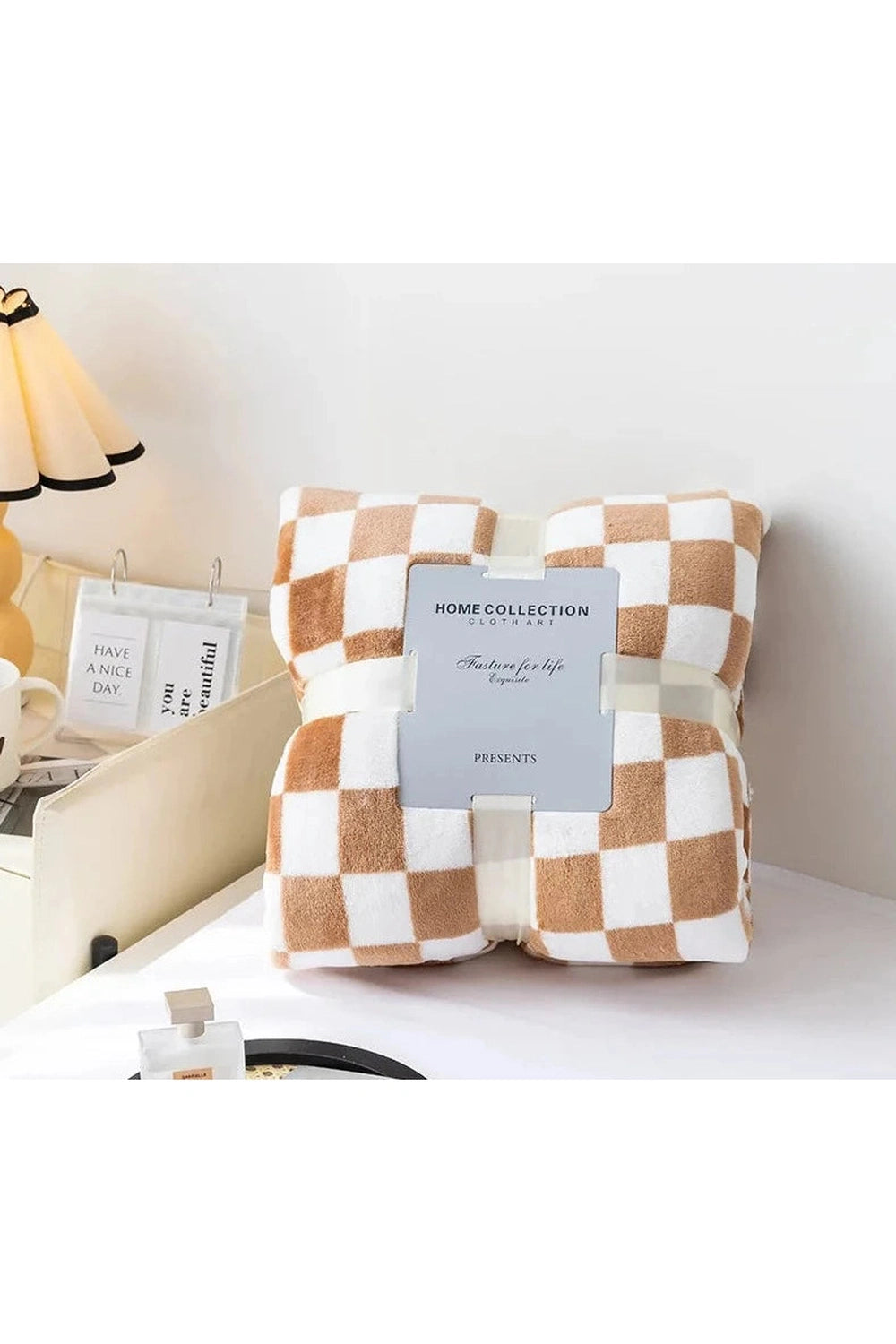 Cozy Checkered Fleece Blanket