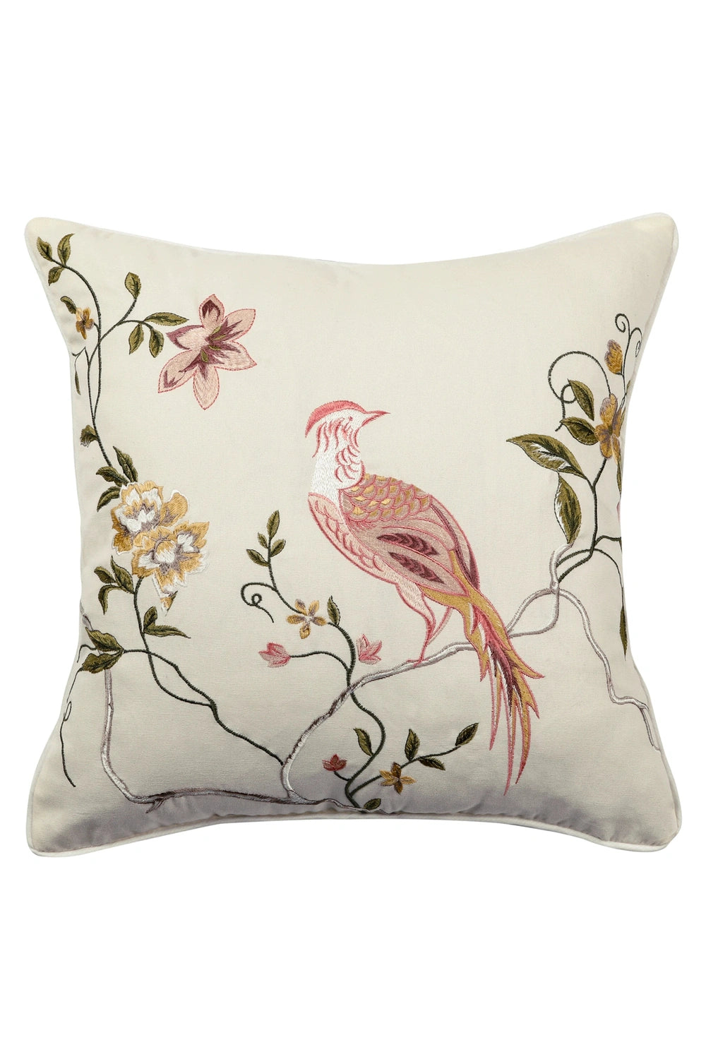 Enchanted Aviary Embroidered Pillowcase