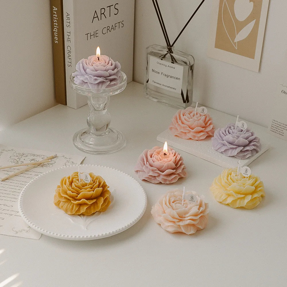 Coquette Blooming Rose Petal Candles