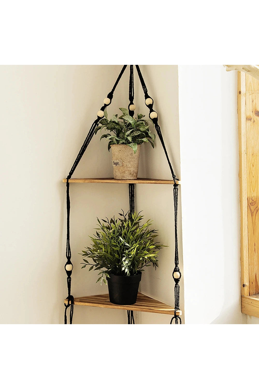 Bohemian Corner Hanging Shelf