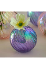 Iridescent Glass Ball Plant Vase