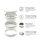 Frosted White Herb Grinder