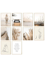 Boho Surf & Travel Canvas Poster