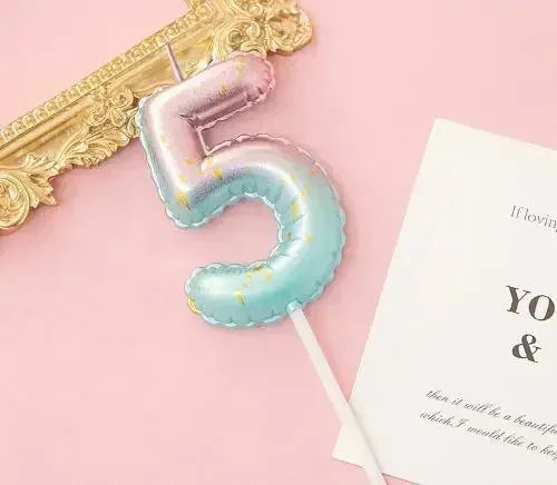 Pastel Balloon Number Candles