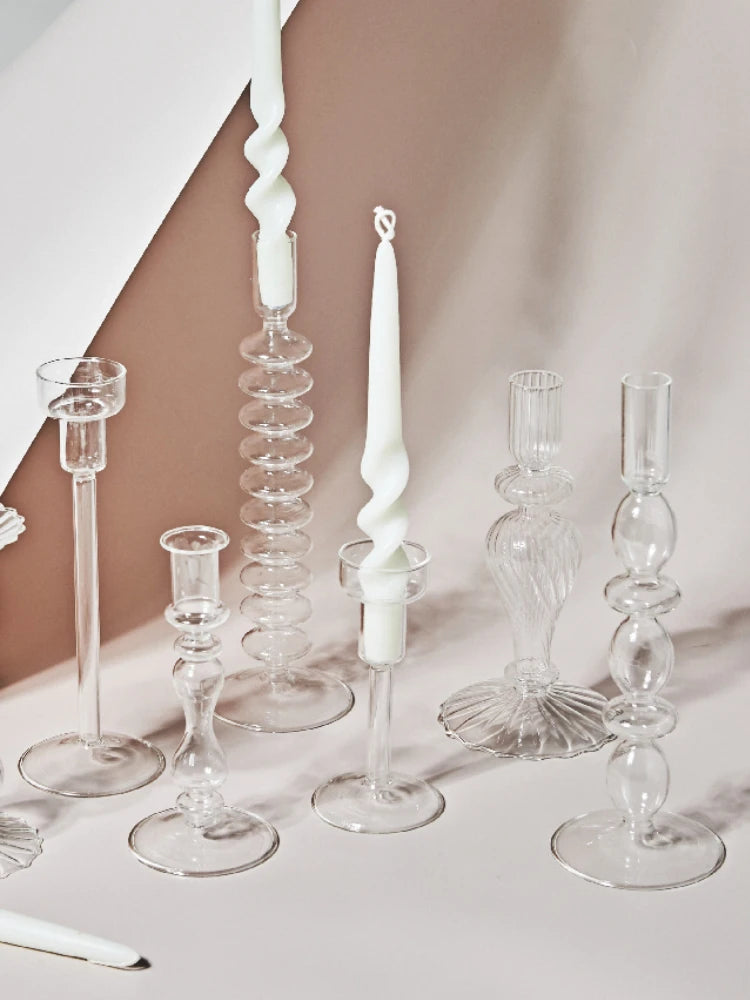 Crystal Aura Taper Candle Holders