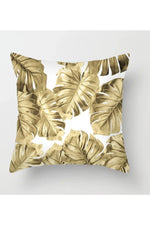 Fall Decor Yellow Leaf Polyester Pillow Case