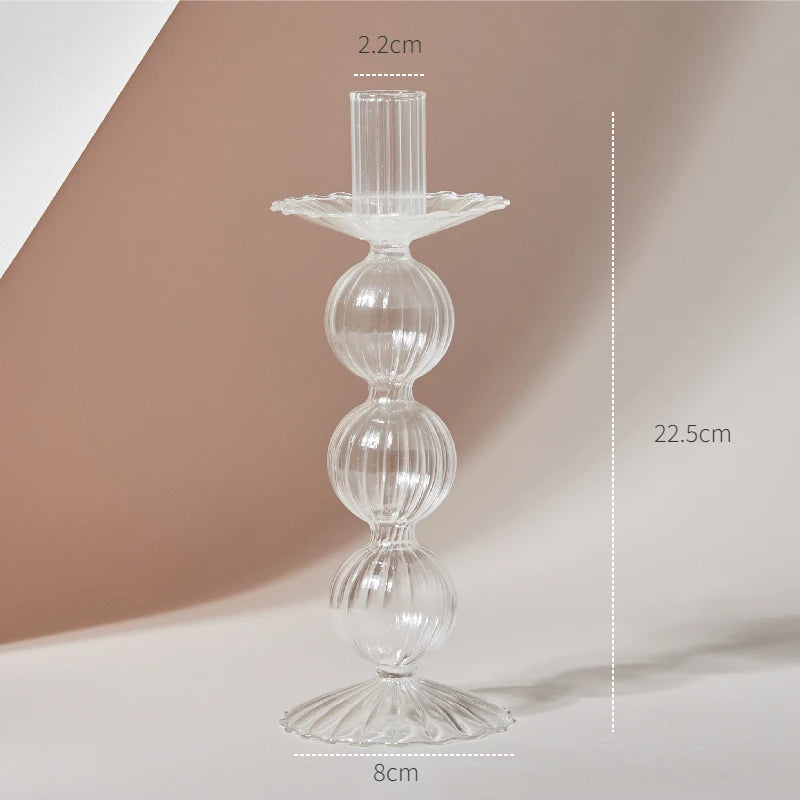 Crystal Aura Taper Candle Holders