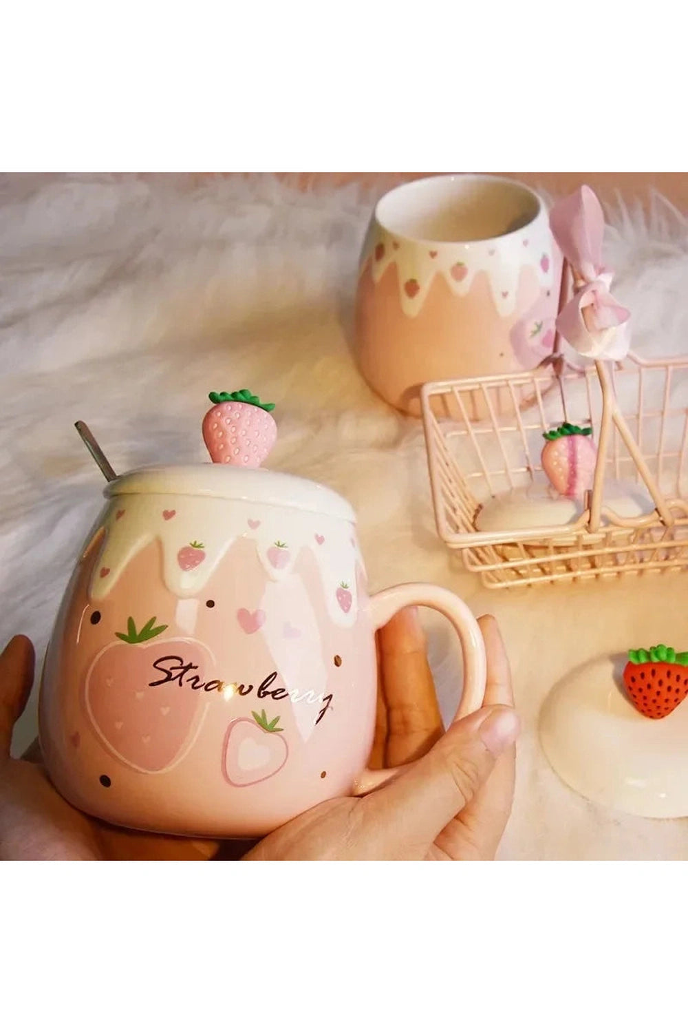 Strawberry Lid Breakfast Mug