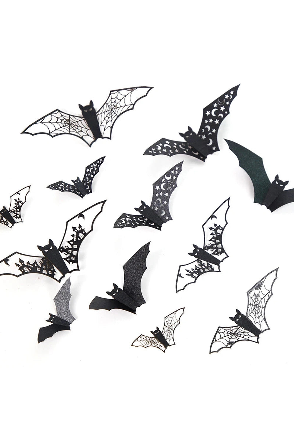 Spooky Starry Night Bat Stickers