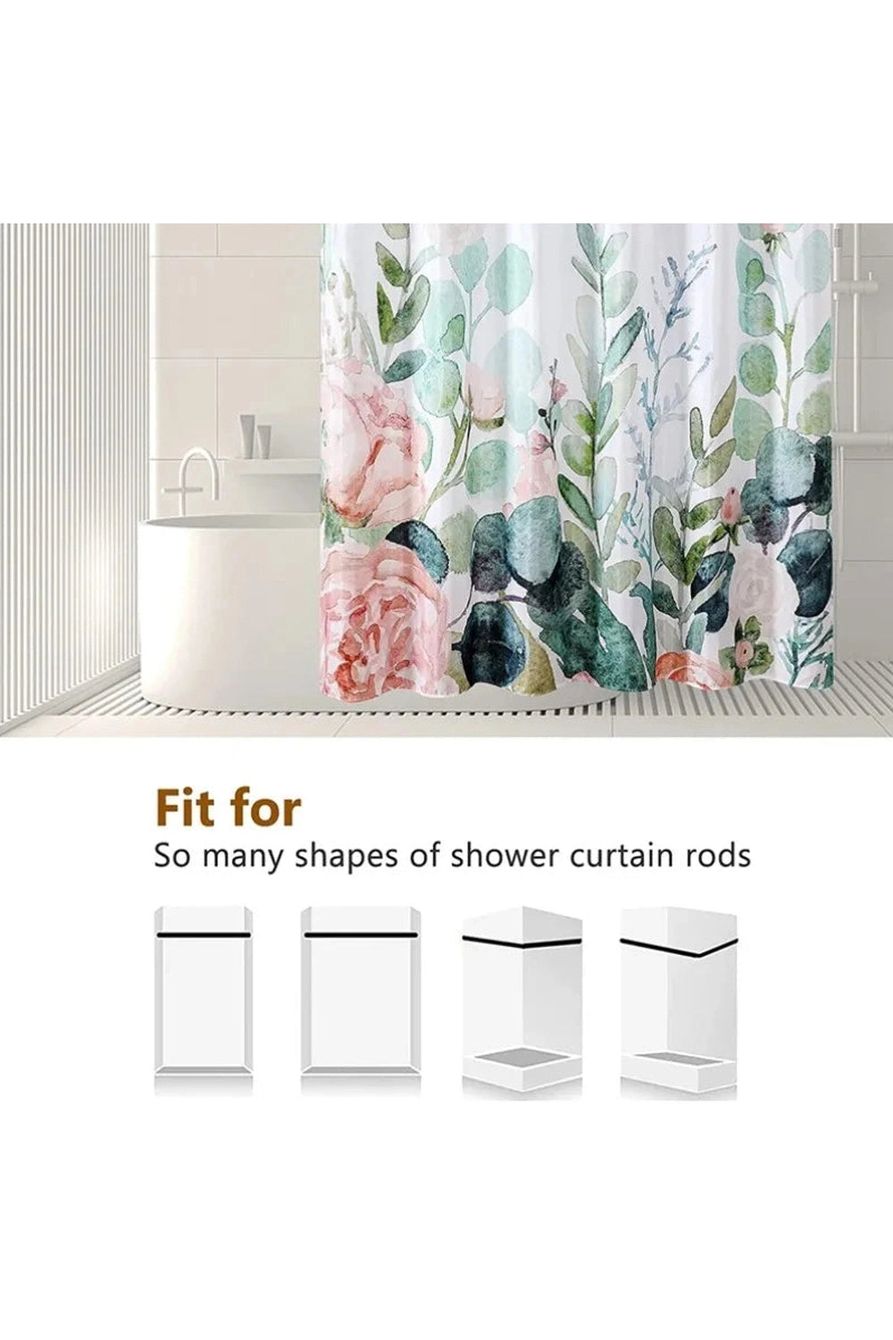 Unique Floral Shower Curtain