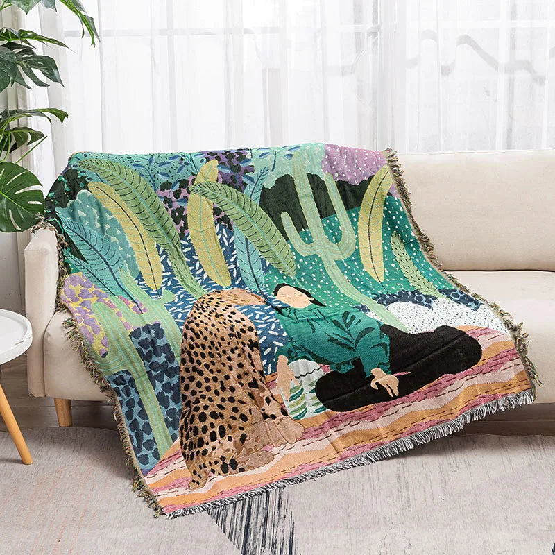 Jungle Serenity Tapestry Blanket