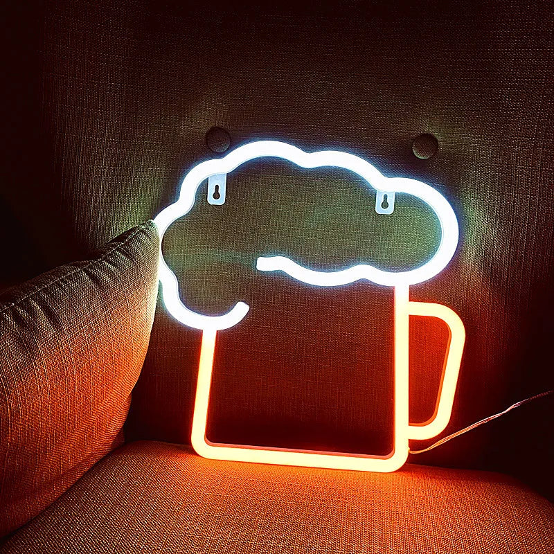 Beer Glass Party Neon