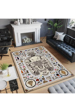 Retro Tiger & Serpent Area Rug