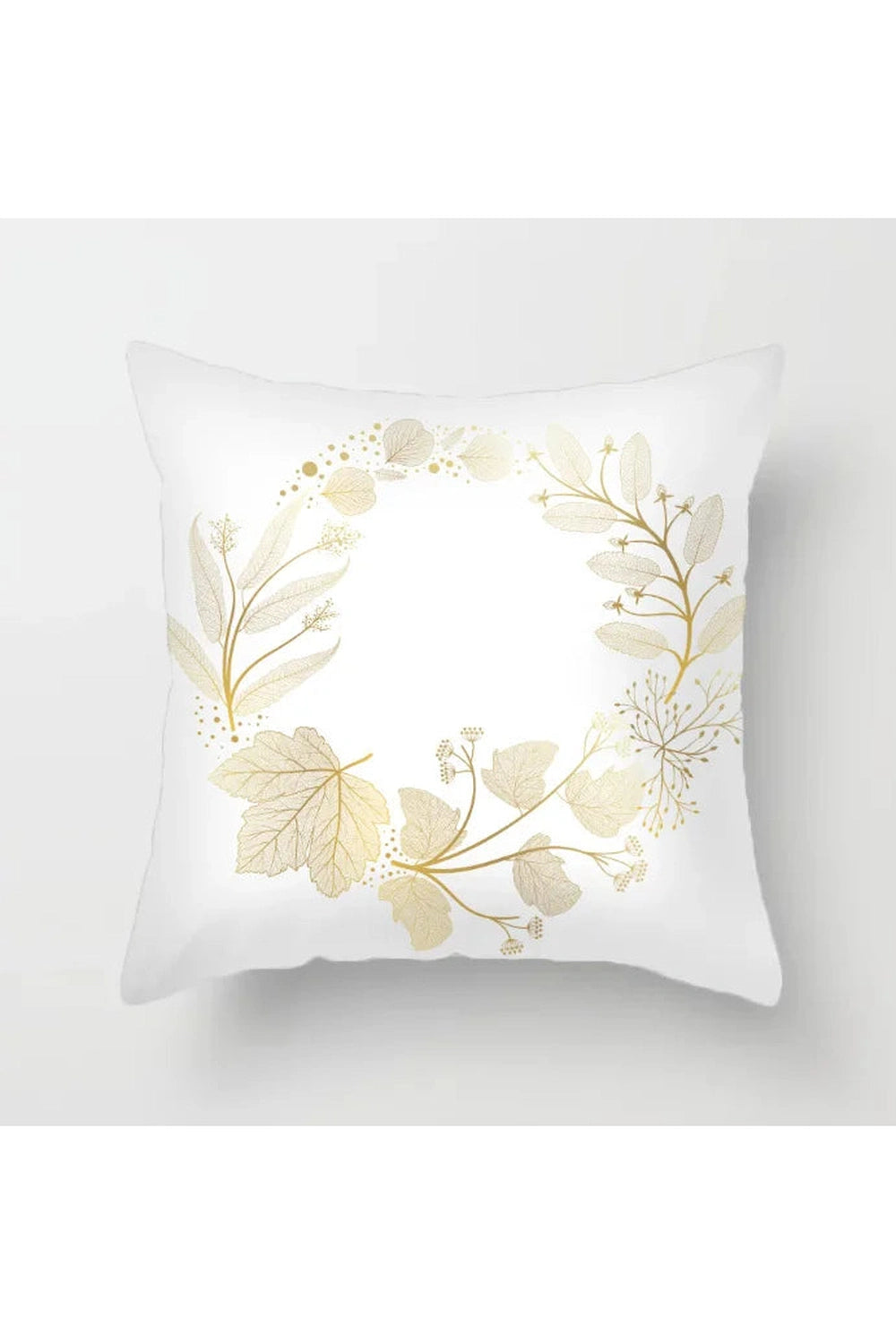 Fall Decor Yellow Leaf Polyester Pillow Case