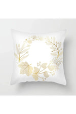 Fall Decor Yellow Leaf Polyester Pillow Case