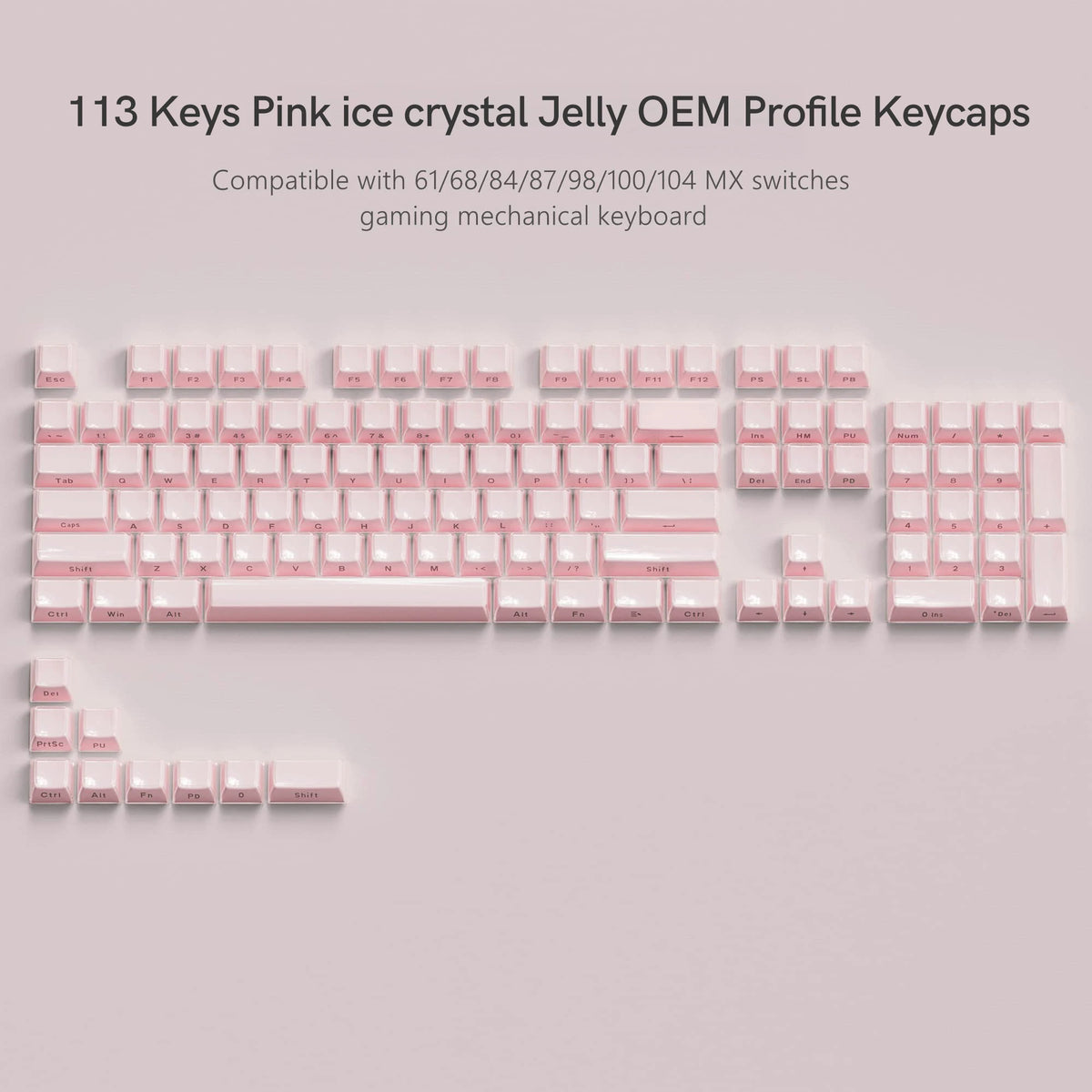 White Jelly Ice Keycaps