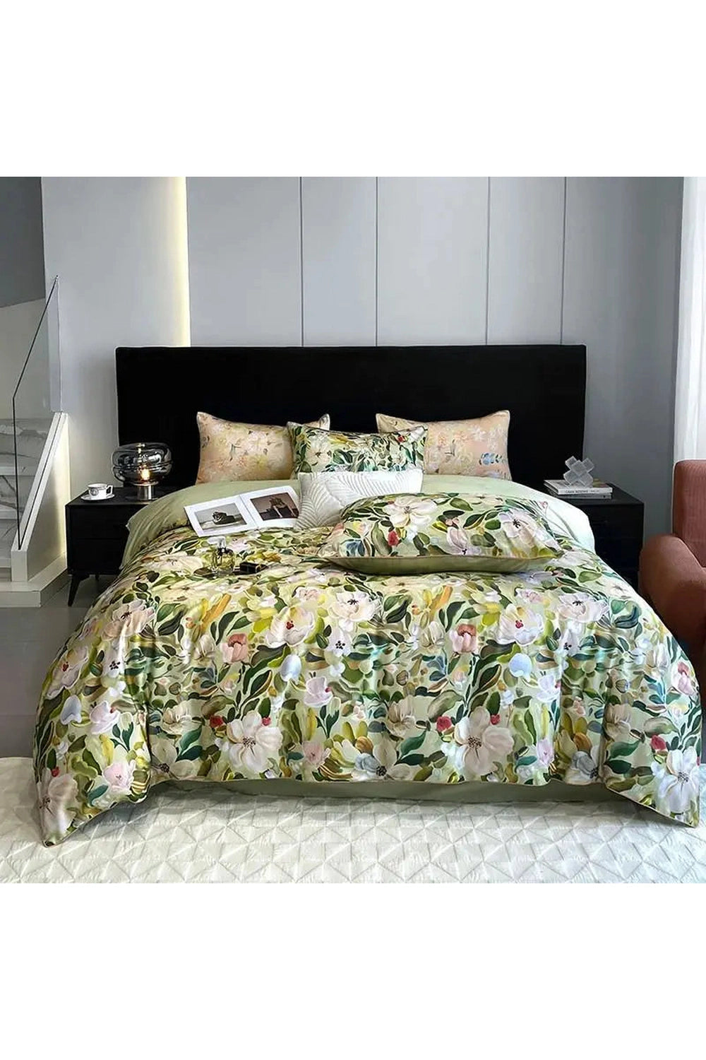 Green Botanical Bedding Set