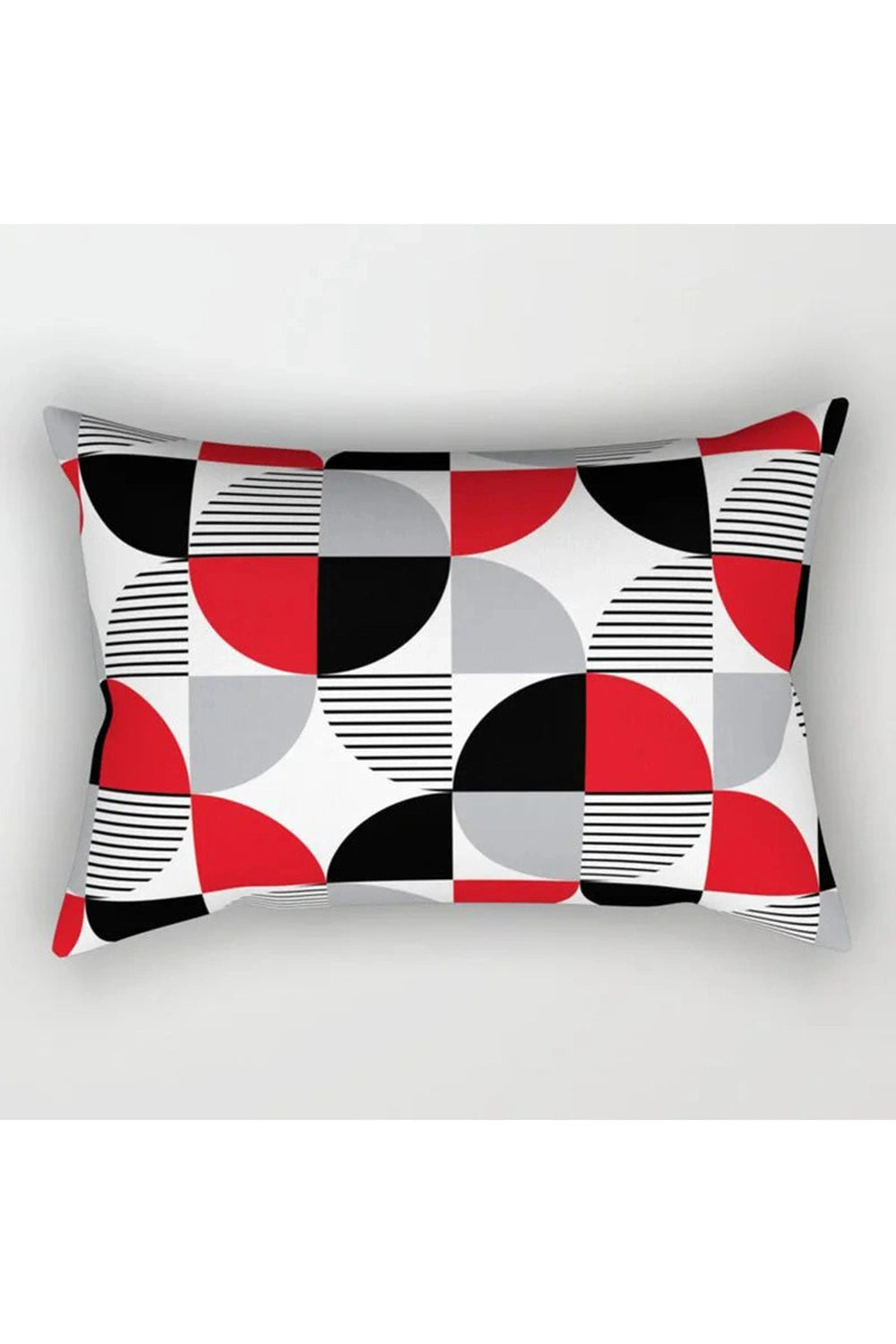 Red Geometric Pillow Case