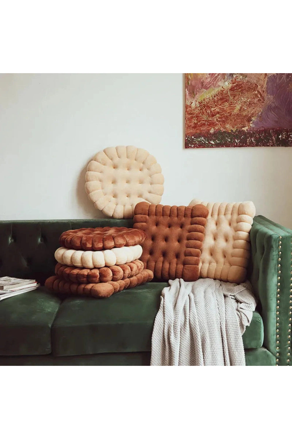 Biscuit Shape Chair Pillow