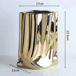 Silver Mirage Crumpled Vase