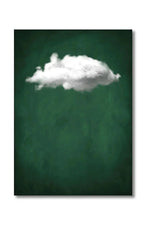 Abstract Green Cloud Canvas Poster