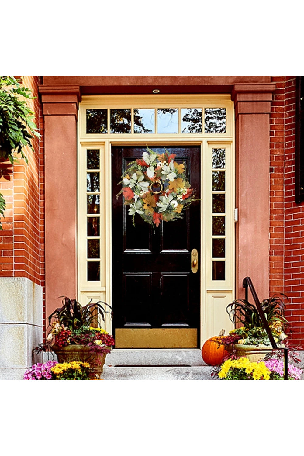 Bountiful Halloween Harvest Pumpkin Wreath