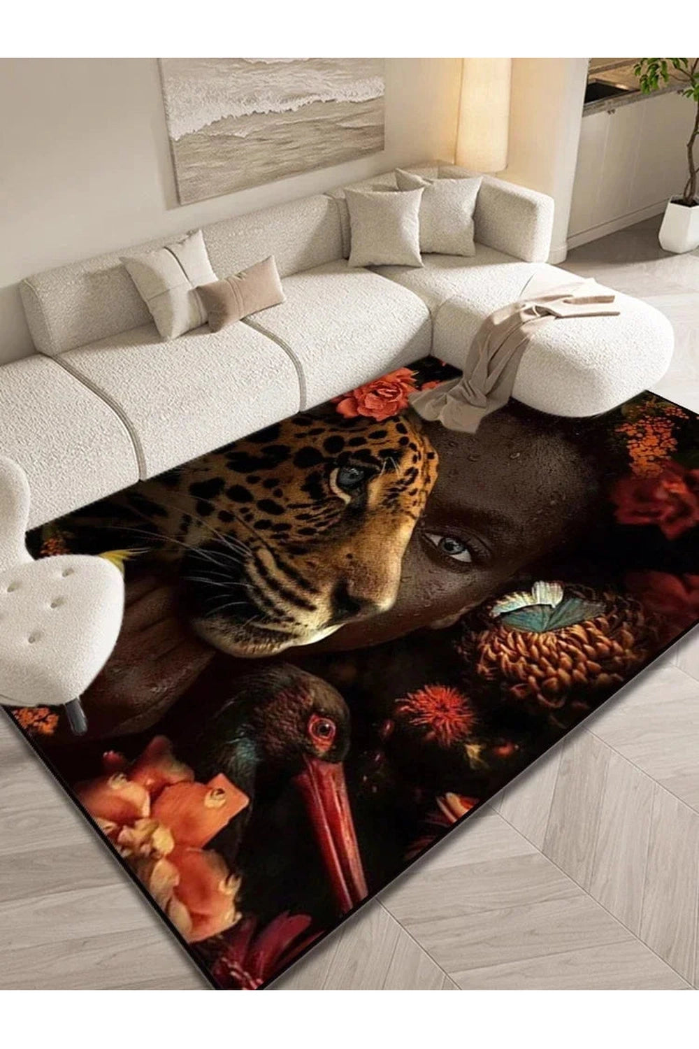 Y2K Leopard Lounge Rug