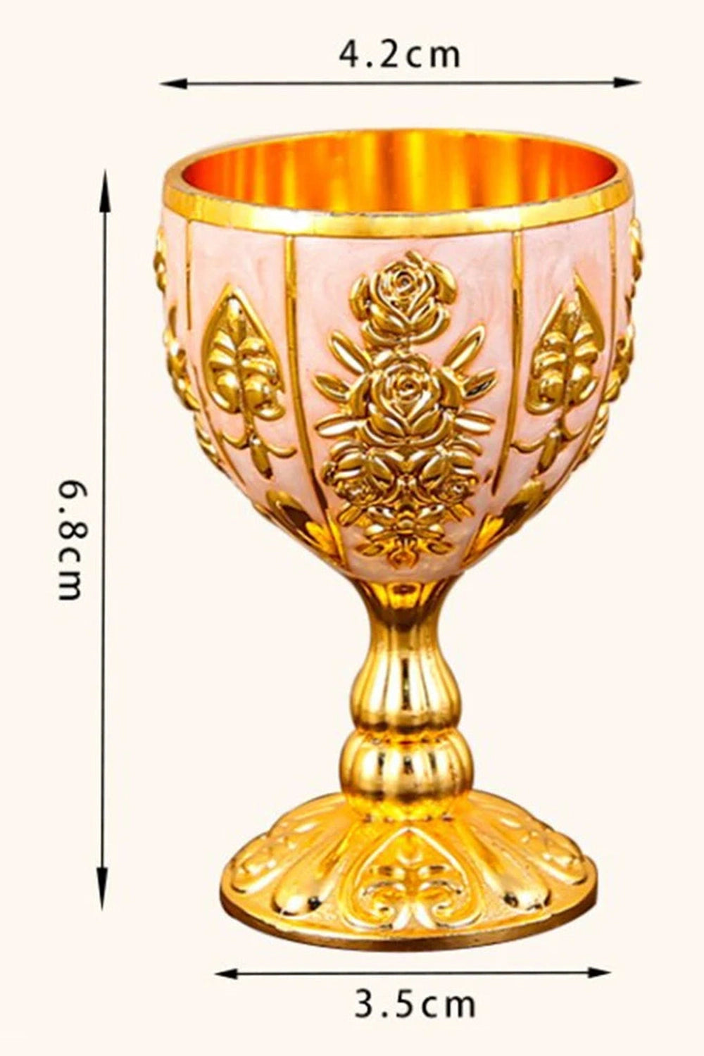 Floral Engraved Retro Goblet