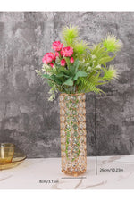 Crystal Gold Floral Vase