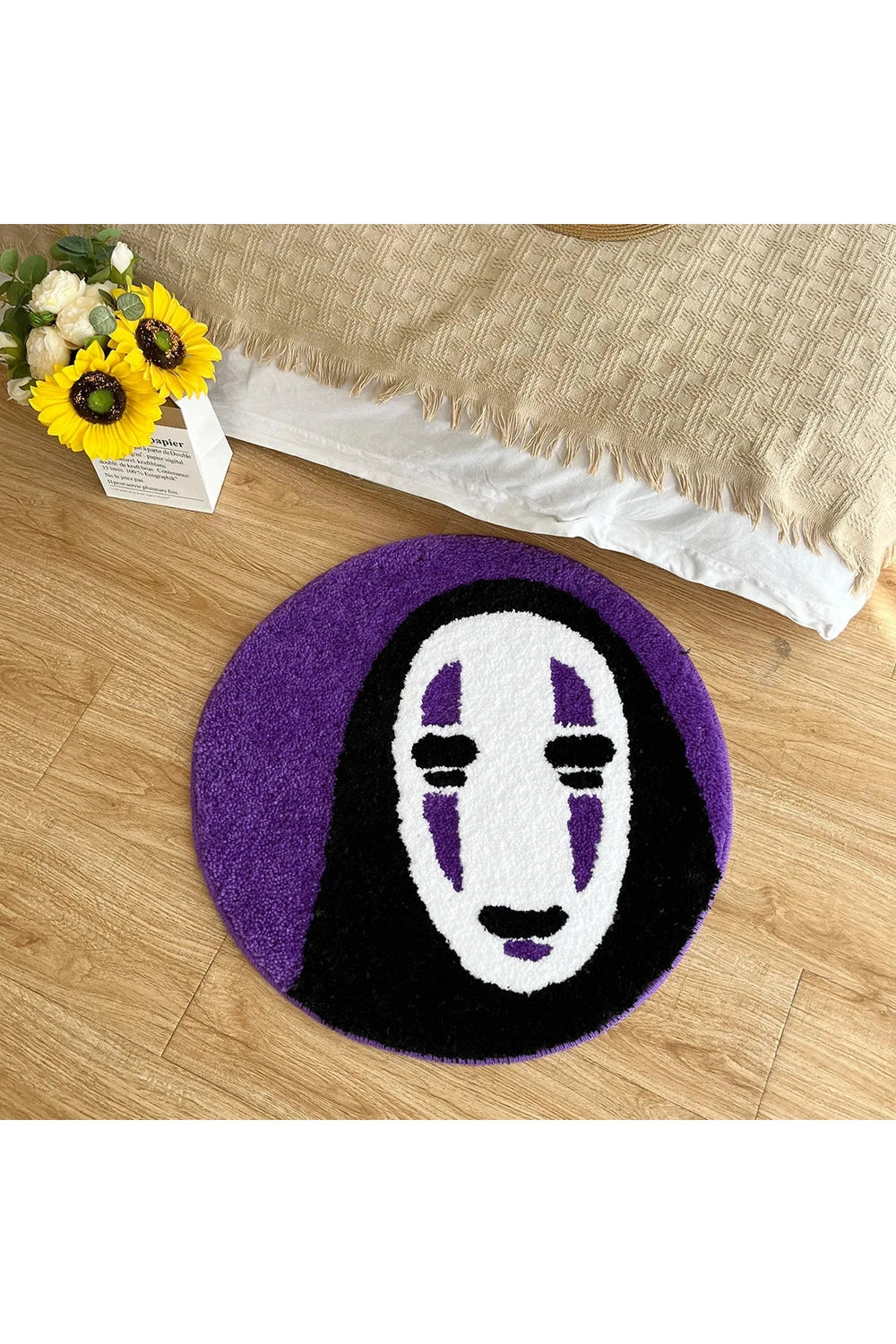 Smiley Face Soft Round Rug