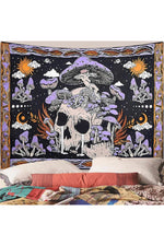 Mushroom Skull Enchantment Tapestry