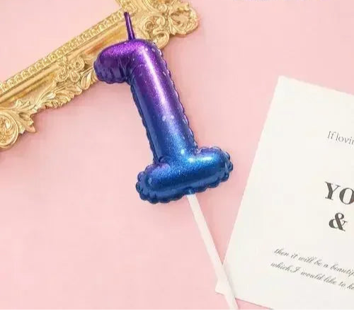 Pastel Balloon Number Candles