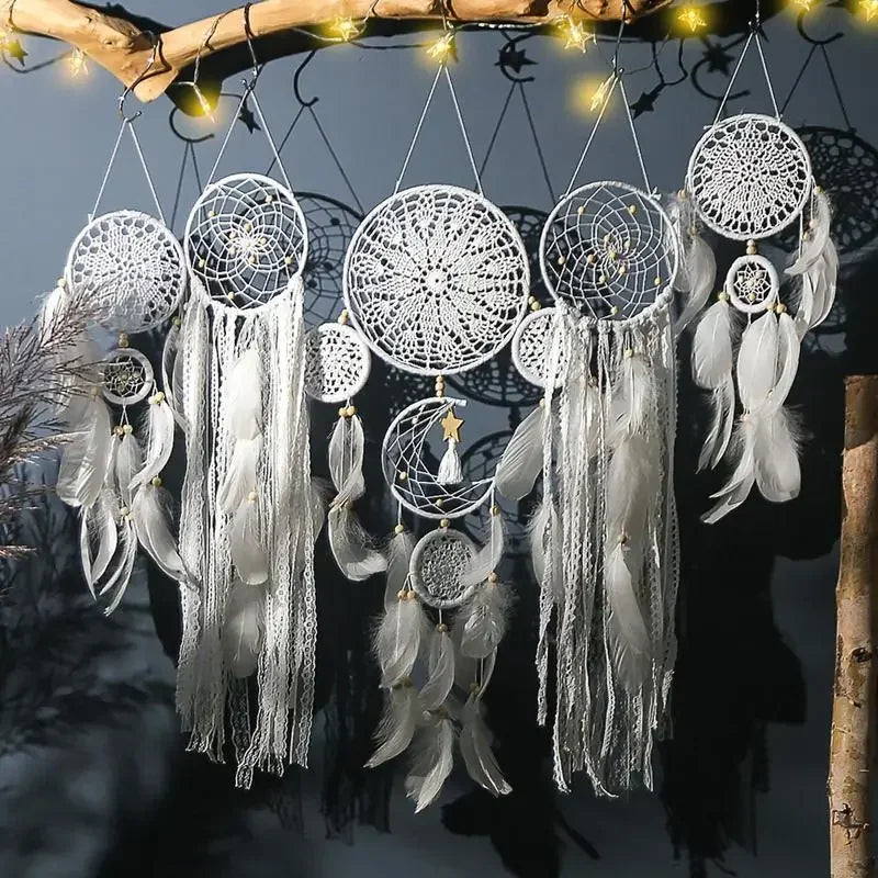 Moonlit Dreamcatcher Wall Hanging