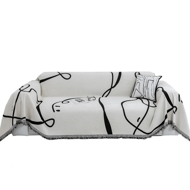 Monochrome Flow Sofa Cover