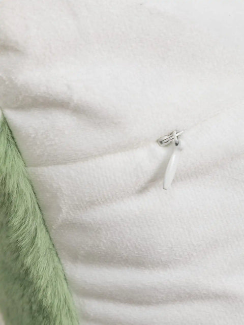 Funda de almohada nórdica de felpa verde