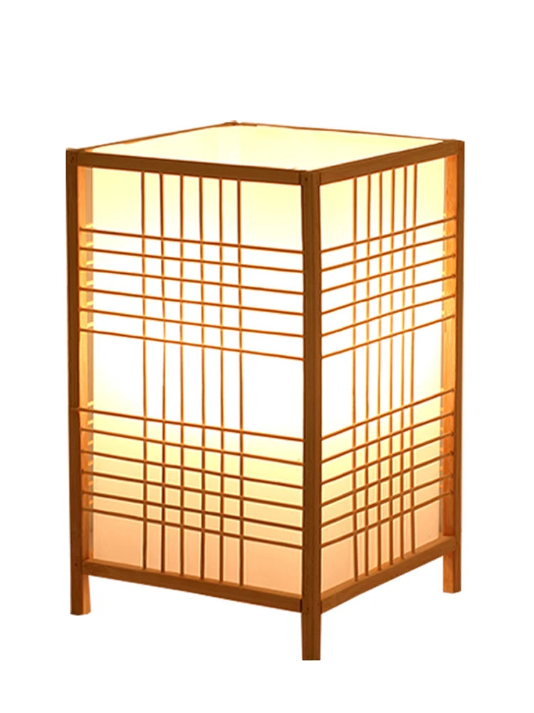 Zen Bamboo Grid Table Lamp