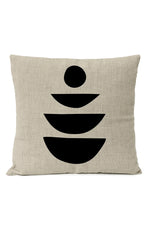 Black Geometric Pillow Cover