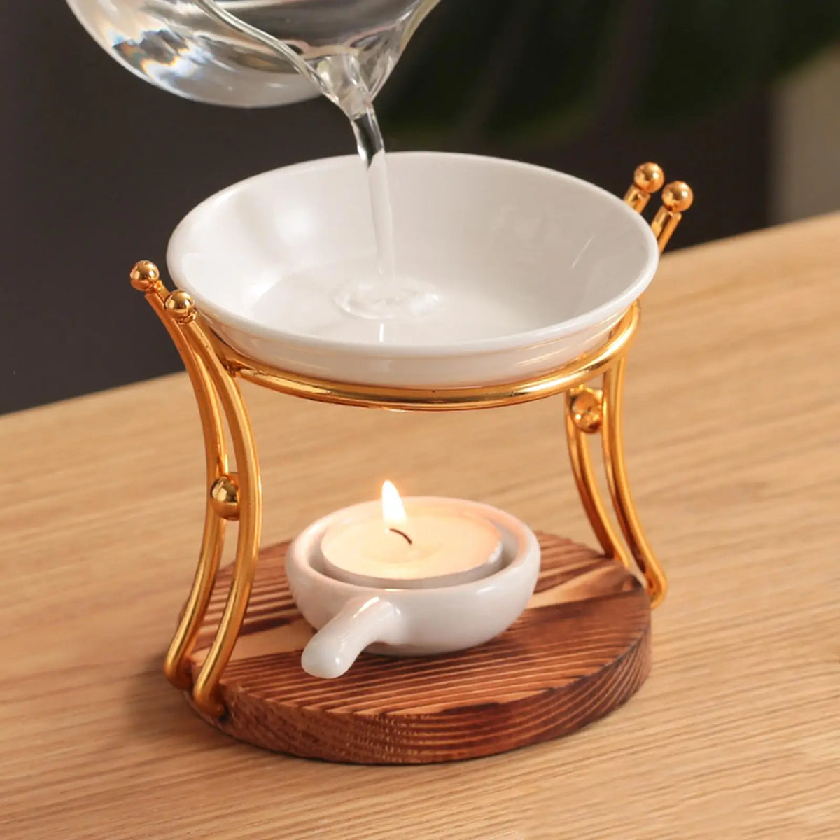 Golden Serenity Oil Warmer