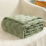 Sage Green Cozy Checkered Blanket