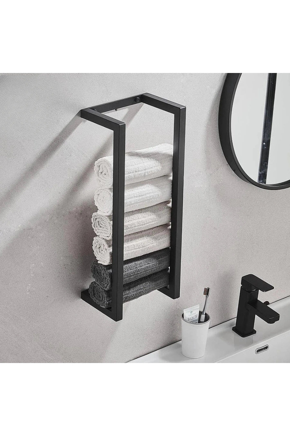 Slimline Black Bathroom Shelf