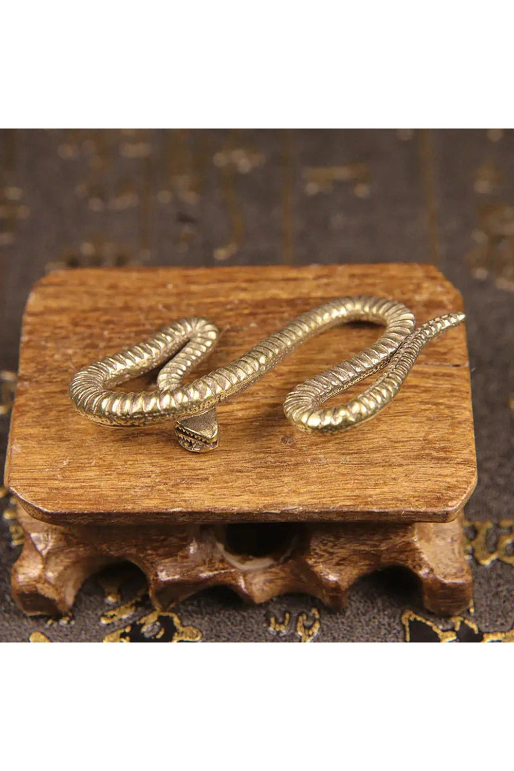 Copper Snake Mini Statue