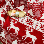 Christmas Alpine Charm Reindeer Blanket