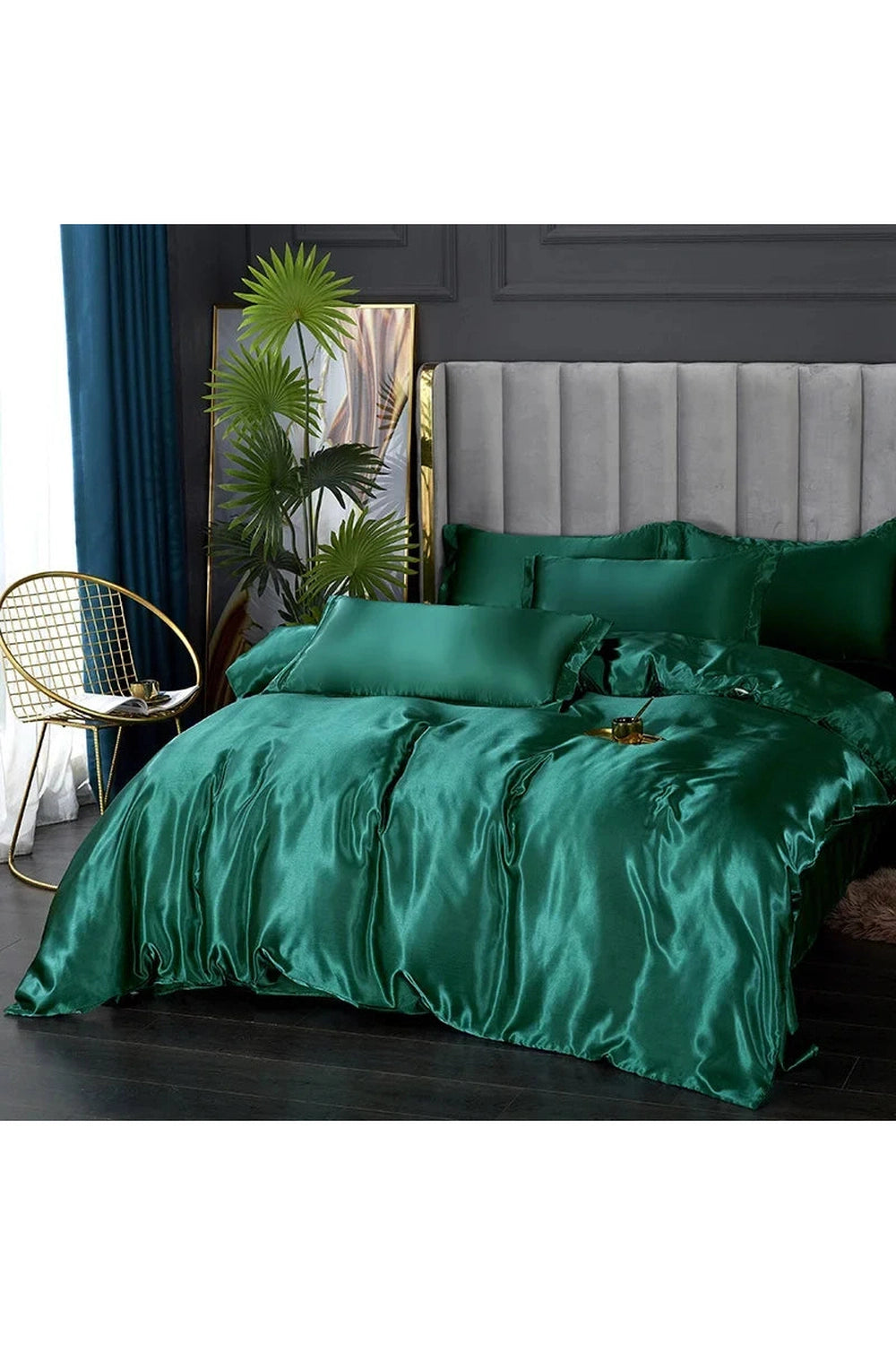 Satin Deluxe Solid Bedding Set