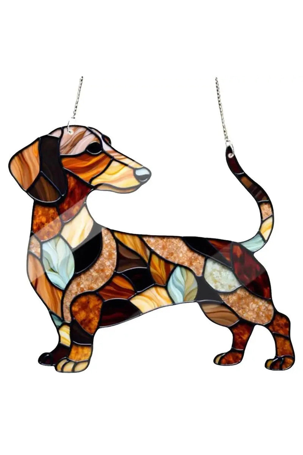 Stained Glass Dachshund Suncatcher