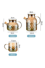 Luxurious Glass Flower Teapot